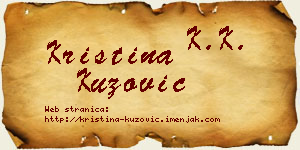 Kristina Kuzović vizit kartica